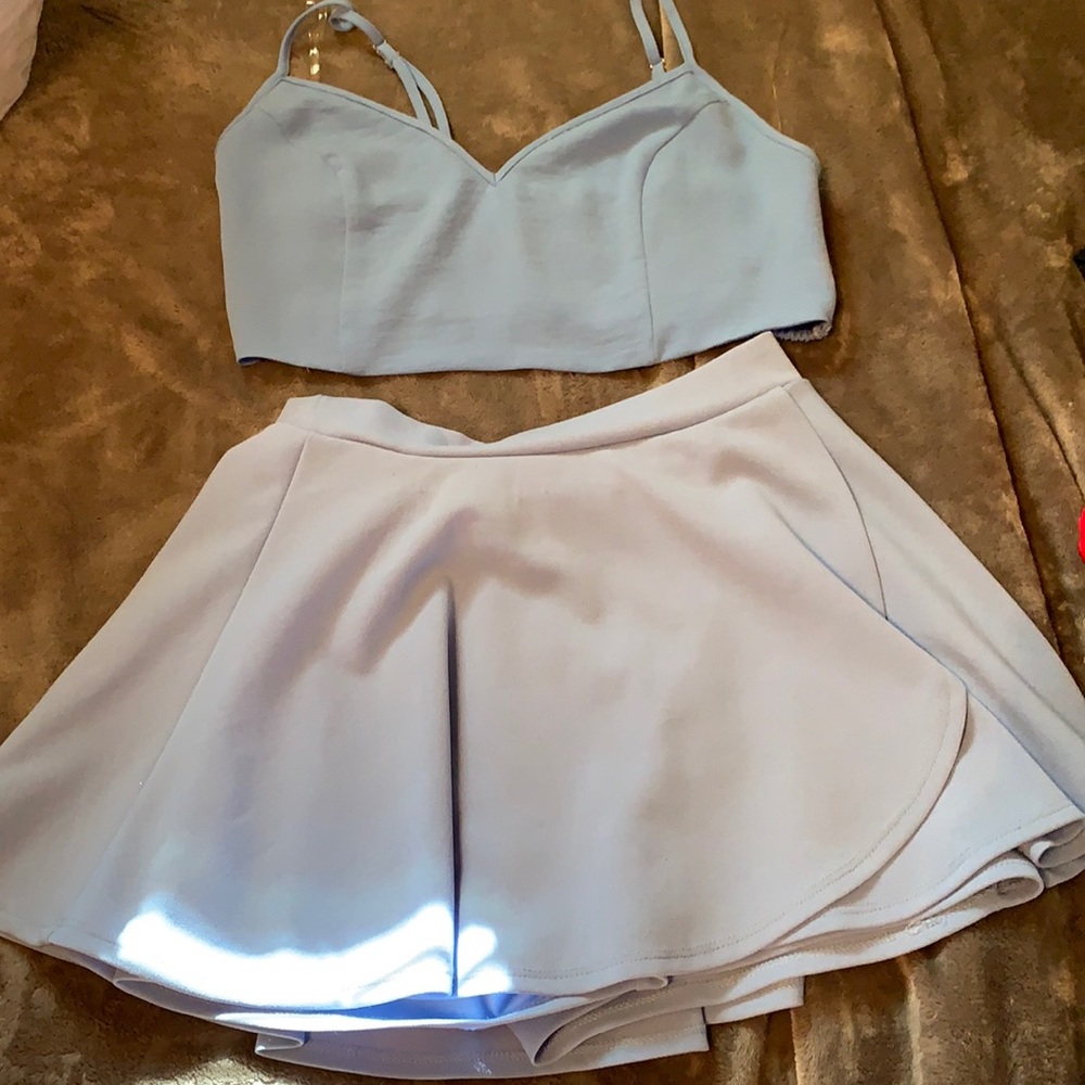 Two piece baby blue outfit!